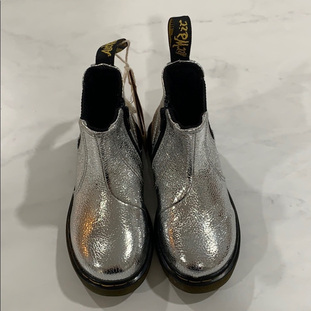 Silver Chelsea boots